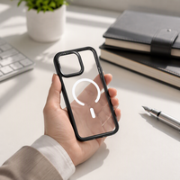 Coque de téléphone magnétique DIY avec motif imprimé personnalisé, dos transparent remplaçable, aimant puissant, compatible iPhone 17 18 Pro