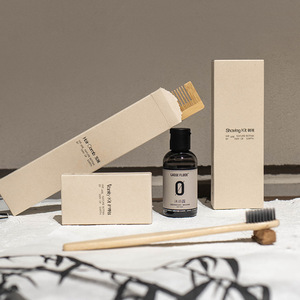 ชุดอุปกรณ์อาบน้ำในโรงแรมเป็นมิตรต่อสิ่งแวดล้อมกล่องอ้อยพร้อมหวีแปรงสีฟันไม้ไผ่และชุดโกนหนวด - Product Image 2