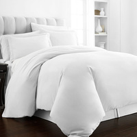 Draps de Lit en Satin Blanc de Chine de Luxe pour Hôtels, en Coton, Taille King, 60s, 300 Fils au Pouce Carré, Vente en Gros de Draps Blancs