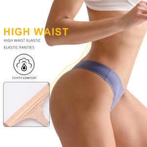 中腰女性比基尼透气内衣无缝女性性感内裤氨纶丁字裤 - Product Image 3