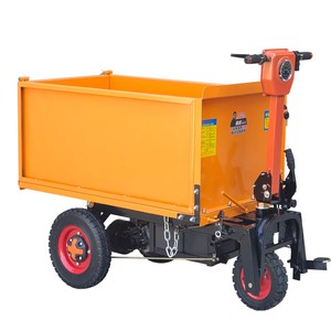 Carro de Carga Eléctrico Naranja, Diseño Compacto, Carro de Transporte Motorizado para Logística de Almacén - Product Image 5