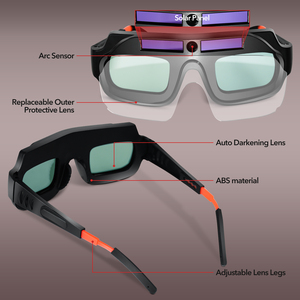 نظارات لحام ذاتية التعتيم بسعر الجملة من مصنع TRQ مع لوحة شمسية - Product Image 4