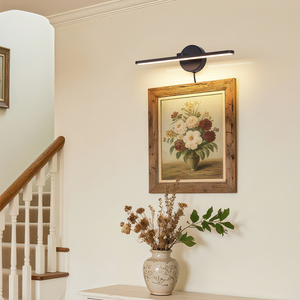 โคมไฟติดผนังอะลูมิเนียมสไตล์นอร์ดิกมินิมอล โมเดิร์น LED แถบยาว IP44 3000K แสงวอร์มไวท์ เหมาะสำหรับห้องนอน ข้างเตียง ห้องนั่งเล่น ฉากหลังทีวี - Product Image 6