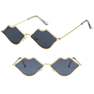 DLL3556 DL gafas de sol de de moda con forma de labios  de pequeño marco de Metal de estilo océano 2021 - Product Image 5
