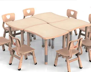 طالب المدرسة أثاث أطفال رخيصة خشبية جدول دراسة الأطفال وكرسي مجموعة