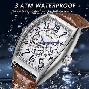 Reloj de Pulsera Sanda 7055 Vintage para Hombre, Diseño Creativo Digital con Tres Agujas Pequeñas, Calendario, Resistente al Agua, Cuarzo - Product Image 5