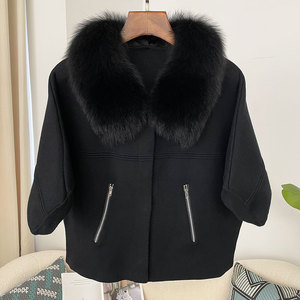 Vente <span class=keywords><strong>en</strong></span> gros Cardigan d'automne <span class=keywords><strong>en</strong></span> <span class=keywords><strong>laine</strong></span> tricoté avec col amovible <span class=keywords><strong>en</strong></span> fourrure véritable, chandails faits à la <span class=keywords><strong>main</strong></span> <span class=keywords><strong>en</strong></span> <span class=keywords><strong>laine</strong></span> à fermeture éclair courts et doux personnalisés pour femmes - Product Image 6