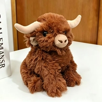 Penjualan Langsung Pabrik Mainan Sapi Hutan Skotlandia Berkualitas Tinggi Custom, Mainan Super Lembut Bahan Polyester Plush Isi Kapas