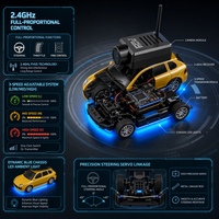 Mini voiture RC FPV 1:64 avec caméra WiFi HD 720P, stabilisation gyroscopique entièrement proportionnelle 2.4G, véhicule télécommandé de poche avec vidéo