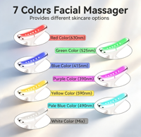 Sculpteur facial portable 7 en 1 à micro-courant ABS, masseur haute fréquence pour le visage et le cou, rechargeable par USB pour le lifting du visage
