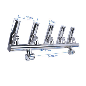 Soporte para caña de pescar de acero inoxidable, 820 mm, soporte de montaje para barcos - Product Image 1