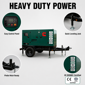 Groupe électrogène diesel silencieux Cummins QSK60-G8 2250KVA 1800KW haute puissance, groupe électrogène diesel industriel 10.5KV 50Hz, générateur ouvert - Product Image 4