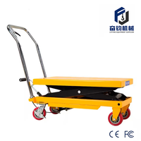 Chariot de levage à ciseaux hydraulique manuel, capacité 500 kg, commande au pied, conception pliable, table élévatrice multi-niveaux personnalisable