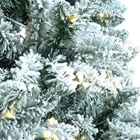 7,5 Fuß Premium Hochwertiger geschneit künstlicher Baum, beflock ter Weihnachtsdekorations-Weihnachts baum mit vor beleuchteten Lichtern Weihnachts baum