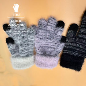 Özel Logo dokunmatik eldiven tedarikçisi-toptan OEM için yeni tasarım çok renkli örme eldiven - Product Image 5