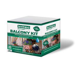 Kit de riego por goteo Irritec para balcones, para macetas de hasta 20 unidades, fácil de montar - Product Image 1