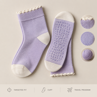 Chaussettes de compression sportives à bord festonné, avec soutien gradué du mollet, taille graduée, motif, placement du logo, pack d'entretien