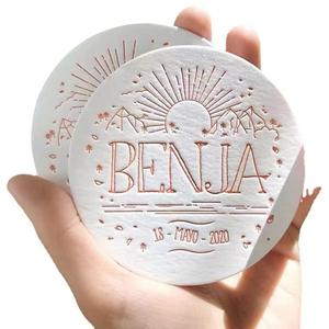 Carte de visite personnalisée de luxe en typographie avec logo en feuille métallique Carte postale de médias sociaux Carte de mariage Carte de remerciement-Carton fabriqué - Product Image 5