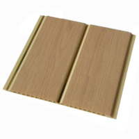 Vente en gros de panneaux de plafond économiques en grain de bois, imperméables, ignifuges, en PVC
