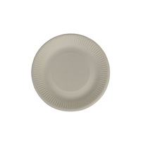 Assiette à gâteau solide et résistante, plaque frottée de 8 "dégradable de canne à sucre de bonne qualité