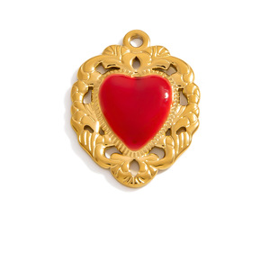 จี้รูปปีกหัวใจสไตล์โกธิค สแตนเลสสตีล สีทอง 18K สำหรับทำเครื่องประดับ DIY สร้อยคอ สร้อยข้อมือ ของขวัญ - Product Image 4