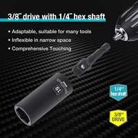 Jeu de douilles à chocs manuelles DURATECH OEM pour automobile, coffret rigide, 10 pièces, en acier au chrome-vanadium, douilles métriques, garantie à vie