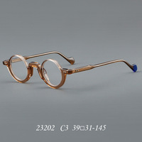 Lunettes de vue unisexes polyvalentes à monture ronde en acétate de qualité, verres AC incassables haute clarté, pour un usage quotidien et un style tendance