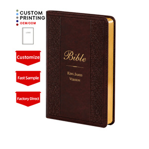 <span class=keywords><strong>Biblia</strong></span> Sagrada KJV al por Mayor, con Cubierta de Cuero PU Marrón Personalizada con Estampado en Caliente, <span class=keywords><strong>Biblia</strong></span> Sagrada para Iglesia - Product Image 2