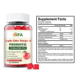 กัมมี่โพรไบโอติกพร้อมสารสกัดจากน้ำส้มสายชูจากแอปเปิลถ่านช่วยเพิ่มระบบภูมิคุ้มกันของร่างกายสำหรับผู้ใหญ่ - Product Image 2