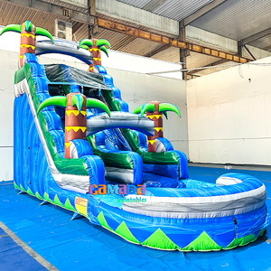 Tobogán Inflable Personalizado <span class=keywords><strong>con</strong></span> Diseño de Olas Marinas en Azul Mármol, <span class=keywords><strong>con</strong></span> <span class=keywords><strong>Piscina</strong></span>, para Diversión al Aire Libre en <span class=keywords><strong>Verano</strong></span>, Ideal para <span class=keywords><strong>Alquiler</strong></span> - Product Image 6