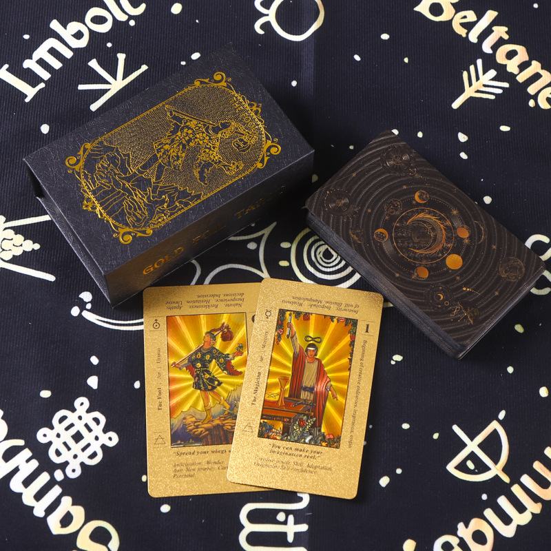 Cartas del Tarot: Edición de caja de regalo de sol y Luna negra