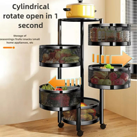 Étagères Rotatives à Roulettes à Prix Bas pour Cuisine Salle de Bain, Paniers de Rangement pour Fruits et Légumes, Chariot de Cuisine Organisateur