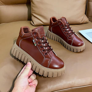 Latest Autumn and Winter Ladies <b>Casual</b> <b>Shoes</b> New Fashion Lace-Up Platform Chunky <b>Shoes</b> - Product Image 5