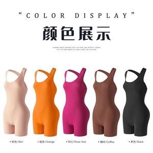 Body modellante da donna con schiena incrociata, aderente, monopezzo, sportivo, ad alta elasticità, per fitness, corsa e yoga - Product Image 3