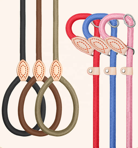 2 <span class=keywords><strong>en</strong></span> 1 Collier de <span class=keywords><strong>laisse</strong></span> pour chien sans traction Multi-color Non-slip Handle Walking Durable P Ring Nylon Dog Leash - Product Image 1