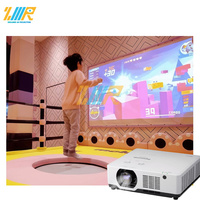 Jeu de projection sur trampoline interactif à capture de mouvement avec mur de réalité augmentée et détection de mouvement Kinect, équipement de terrain de jeu pour enfants