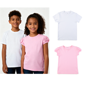 T-shirt d'été pour bébé fille et garçon, 100% coton peigné, monogramme, blanc, <span class=keywords><strong>rose</strong></span>, manches courtes, t-shirts pour filles, chemises d'été - Product Image 1