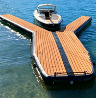 Plateforme flottante gonflable en forme de Y pour l'amarrage de yachts, ponton de marina, ponton en EVA anti-dérapant, plateforme gonflable pour bateaux