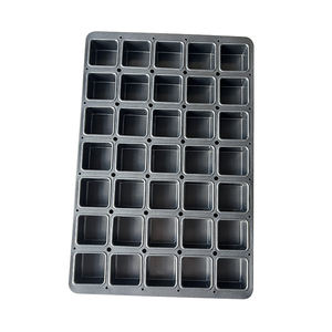 Bandeja para horno industrial Bandeja para hornear antiadherente de acero aluminizado comercial 35 moldes Bandeja para hornear magdalenas cuadradas - Product Image 3