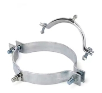 Support de fixation en acier galvanisé à chaud pour poteau, avec pince de serrage pour montage sur table et câble électrique