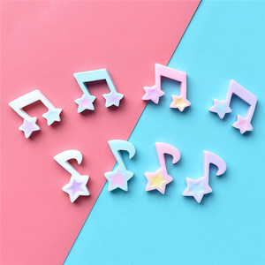 Juguete <span class=keywords><strong>de</strong></span> resina <span class=keywords><strong>de</strong></span> estilo moderno, accesorios <span class=keywords><strong>de</strong></span> vestido rosa musical, notas <span class=keywords><strong>de</strong></span> <span class=keywords><strong>estrellas</strong></span>, artesanía <span class=keywords><strong>de</strong></span> resina - Product Image 3