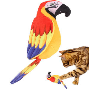 B962 Interactieve Zingende Vogel Katten Speelgoed Pluche Huisdier Spellen Geluid Papegaai Simulatie Spelen Training Oefening Jagen Mentale Vogel Speelgoed - Product Image 3
