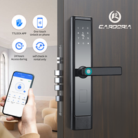 Serrure de porte intelligente connectée Tuya WiFi, anti-effraction, électrique, digitale, sans clé, avec empreinte digitale, TTLOCK, poignée de porte intelligente mobile