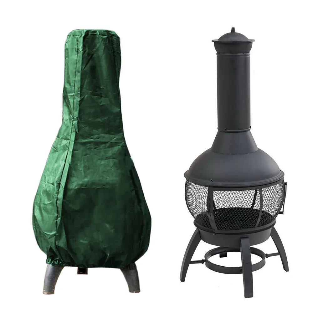 Outdoor Patio Chiminea Cover for Garden Backyard Stove Waterproof UV Protective Chimney Fire Pit Heater Cover
