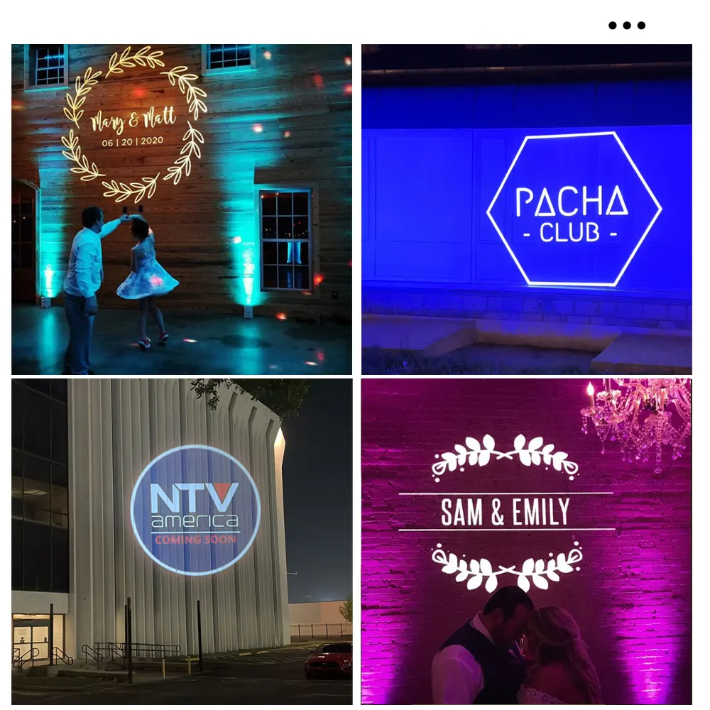 150W LED Gobo proiettore pubblicità proiettore LED esterno Ip67 Hd Logo rotante proiettore Logo luci porta luce matrimonio