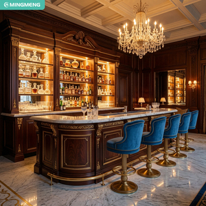 Tabourets de bar en velours de style contemporain, design pivotant moderne, base en acier inoxydable, mobilier de bar commercial pour hôtel - Product Image 4
