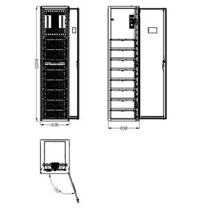 Indoor Energy Storage Cabinet 19 Inch <b>UPS</b> 100AH12V Battery <b>Backup</b> Power Rack Industrial Use - Product Image 5