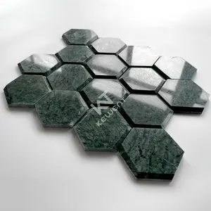 Kego Keramik kualitas baik ubin lantai mosaik marmer hijau