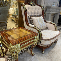 Chaise longue d'appoint en bois au design antique Chaise de canapé simple et tables d'appoint pour salon de style classique victorien
