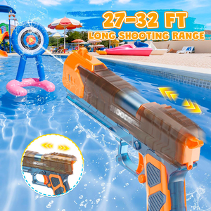 Pistolet à eau automatique pour adultes et enfants, portée de 27 à 32 pieds, jouet de piscine pour l'été, plage, pistolet à eau électrique - Product Image 2